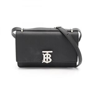 BURBERRY Black Leather Shoulder Bag